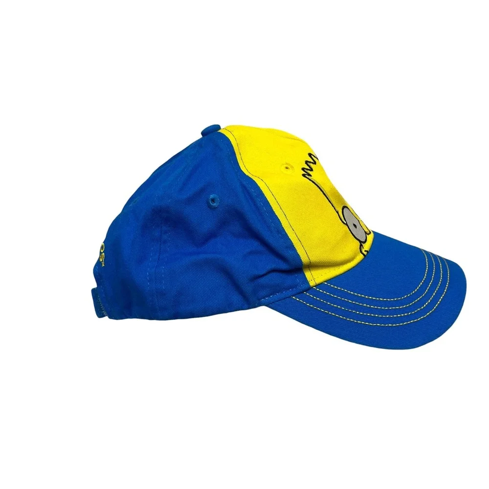 The Simpsons Bart Simpson Youth Baseball Hat Blue Yellow Universal Studios Cap